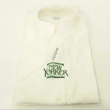 NEWYORKER 뉴요커 반팔 무지 버튼 다운 셔츠 화이트