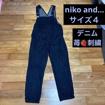 niko and - 살로펫 데님 딸기 자수 사이즈 4 니코앤드