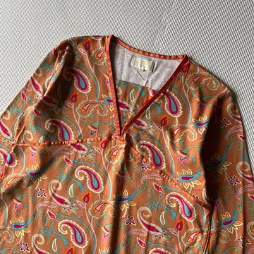 새상품급 ETRO 에트로 올 패턴 롱 원피스 코튼 페이즐리 무늬 M-L