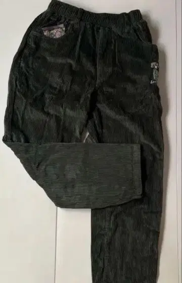 그린 코듀로이 레프트 얼론 팬츠