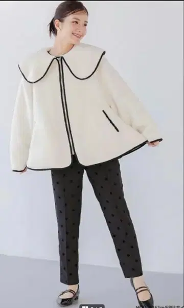 Fitmore 빅칼라 코트 파이핑 보아 아우터