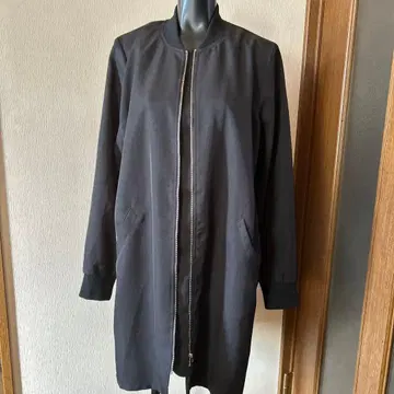 블랙 롱 코트 집업