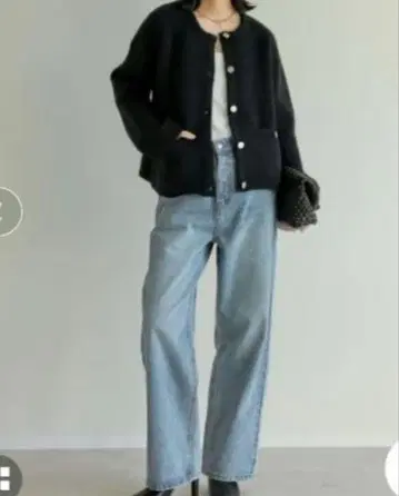 택 포함 새상품 [ Re:EDIT ] 니트 골드 버튼 숏코트 블랙 L