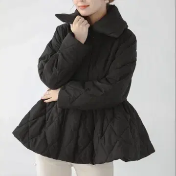 fitmore 페플럼 패딩 자켓 블랙