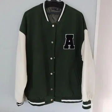 그린/화이트 바시티 자켓 A 로고 L 사이즈