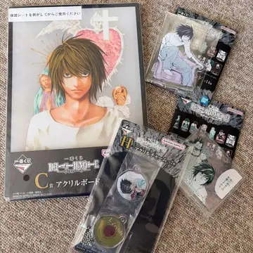 4점 세트 C상 아크릴 보드 L 데스노트 제일복권 DEATHNOTE