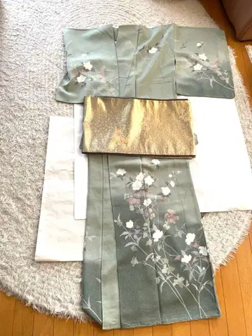 꾀꼬리색 호몬기 골드 컬러 오비 세트