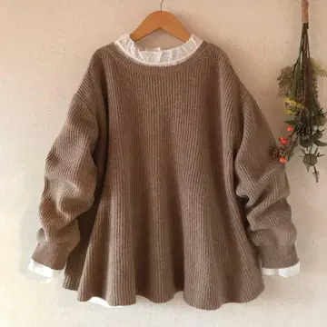 스튜디오 클립 studio clip 울 혼방 플레어 니트 풀오버