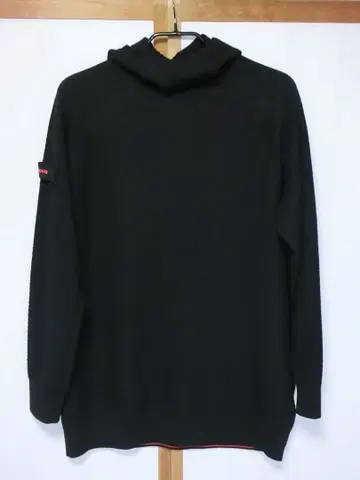 BRIEFING 브리핑 짜임 블랙 후드 긴팔 스웨터 XL