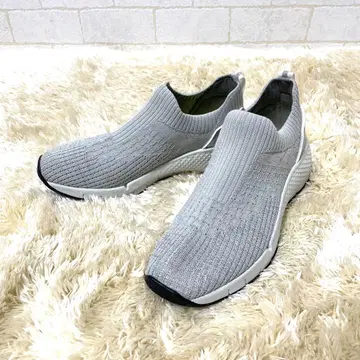 fitfit 시어 니트 슬립온 실버 라메 그레이 22.5cm
