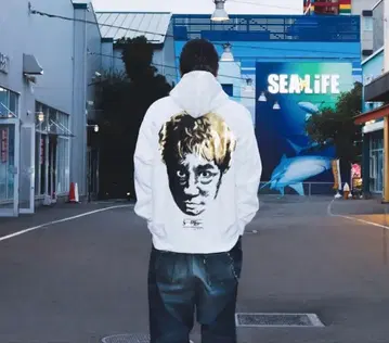 SAPEur 사풀 하마다 마코토 후드티 화이트X골드 M 사이즈