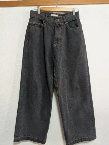 FREAK'S STORE 다크 그레이 와이드 데님 팬츠