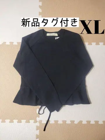 새상품 XL 페플럼 니트 풀오버 by rokh +X GU 네이비