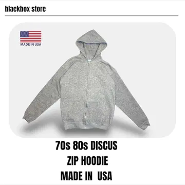 USA 제조 70s 80s DISCUS 지퍼 후드티 IDEAL ZIP