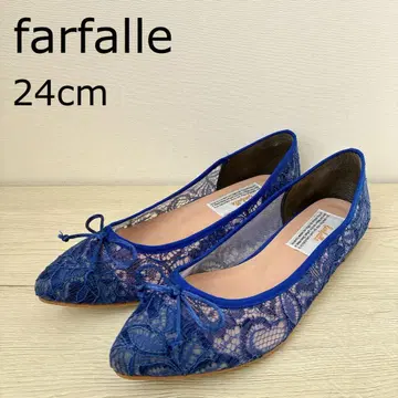 파르팔레 스틸레토 플랫슈즈 레이스 블루 24cm