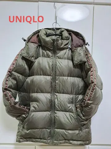 프리미엄 다운 자켓 L 올리브 그린 카키