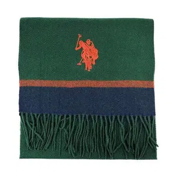u.s. polo assn. 새상품 택 박스 포함 머플러 그린