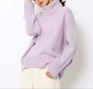 갤러리 바이 파인 울 하이넥 풀오버 니트