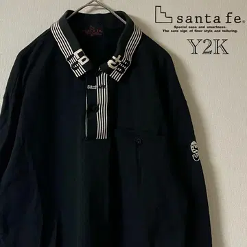 Y2K santafe (산타페) L/S 피케 셔츠/3/블랙