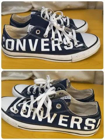 26cm CONVERSE 네이비 로우컷 스니커즈