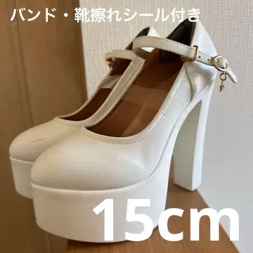 신부 15cm 힐 화이트 스트랩 포함