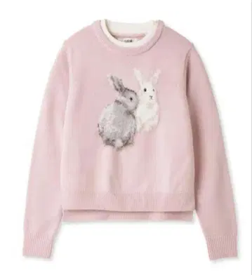 FURFUR USAGI ONLINE 토끼 자카드 스웨터 핑크