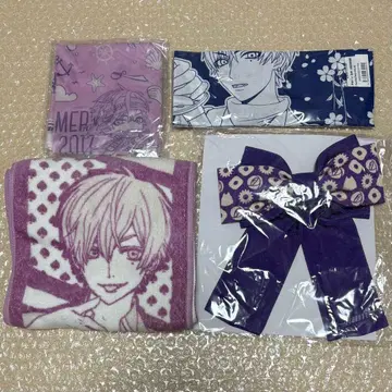 우라시마사카타센 시마 반다나 손수건 머플러 타월 머리핀 세트