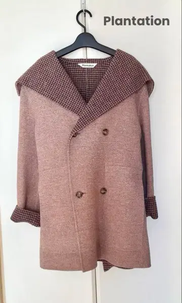 Plantation 플랜테이션 울 코트 벨트 포함 베이지 M