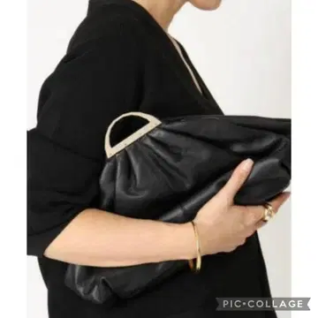 거의 미사용! 더 볼론 시크한 블랙 클러치백 CLUTCH BAG