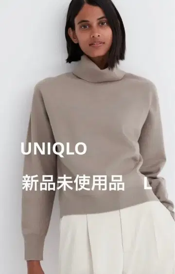 [미사용 새상품] UNIQLO 3D 수플레얀 터틀넥 스웨터 L