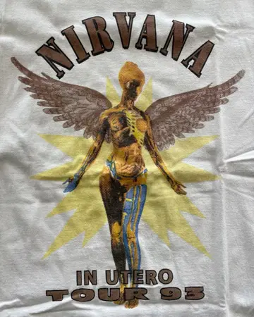 NIRVANA IN UTERO TOUR 93 티셔츠