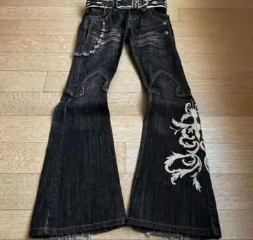 블랙 부츠컷 데님 y2k opium 그런지 d.i.a 계열