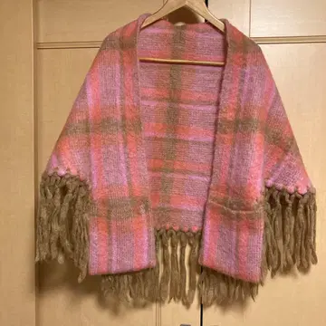 새상품 고급 모헤어 숄 Donegal Design 아일랜드 양모 100%