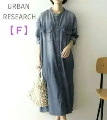 어반 리서치 데님 셔츠 원피스