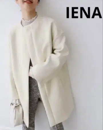 IENA 미사용 택 포함 보틀넥 트라페즈 코트