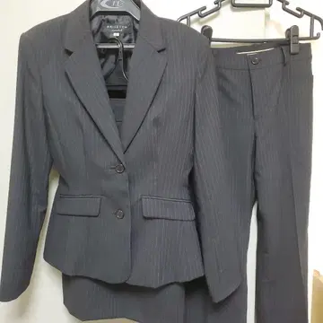 블랙 스트라이프 2 하의 수트 상하의 세트