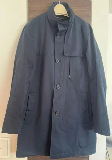 네이비 스텐카라 코트