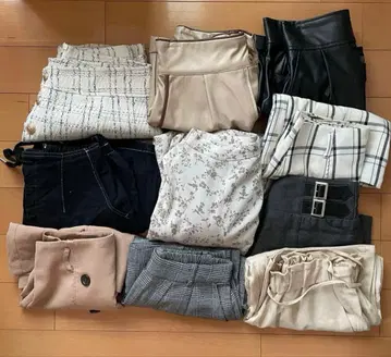 여성용 팬츠 바지 미니 스커트 스커트 묶음 판매 10점 가을 겨울 의류