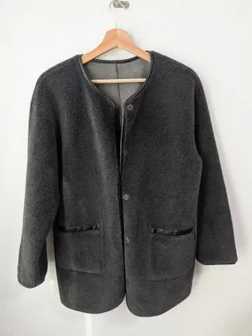 Dessin 다크 그레이 보아 자켓 리버서블 사이즈 1