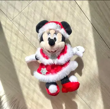 디즈니 크리스마스 산타 코스튬 미니 봉제 인형 키체인