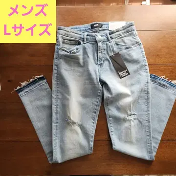 [ 새상품 미사용 ] AZURE by moussy 데님 크러쉬 L 사이즈