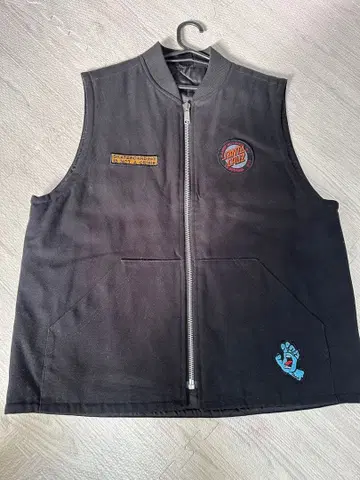 SANTA CRUZ 산타크루즈 블랙 집업 베스트