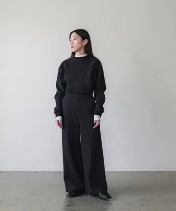 SIWEM SWEAT WIDE SLACKS S 사이즈 블랙