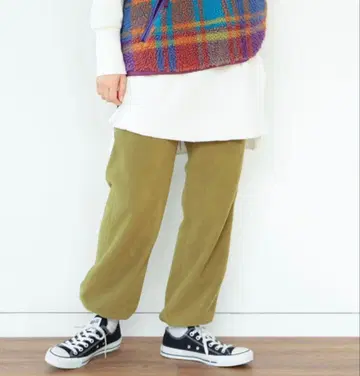 BEAMS BOY 플리스 파이핑 팬츠