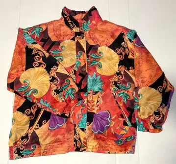 구제 의류 블루종 올 패턴 MURELI 실크