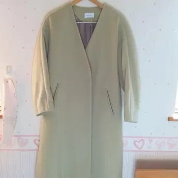 green label relaxing 노카라 롱 코트