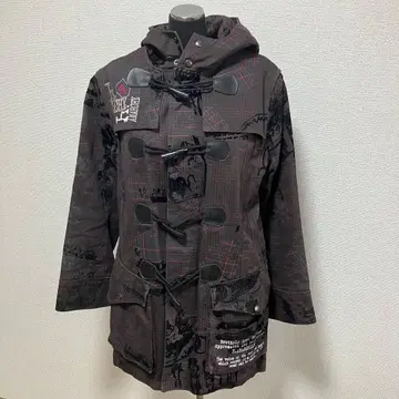 H.ANARCHYISM for PLUS 안쪽 거미줄 패턴 더플 코트