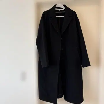 MUJI 여성용 체스터 코트 블랙 M