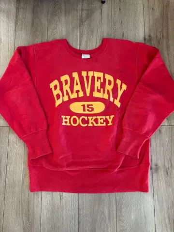 챔피온 리버스 위브 미국제 노랑 단색 택 복각