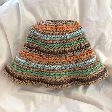 roxy CANDIED PEACY 버킷 햇 크로셰 모자 니트